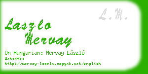 laszlo mervay business card